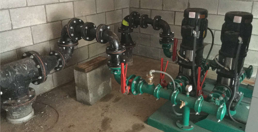 New utility service connections being installed